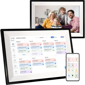 Digital Calendar Chore Chart with Touchscreen 10.1 Inch  Interactive Display, Wall & Desk Mountable Family Planner, to-Do List & Meal Planner,  Digital Picture Frame Gife for Women Mom