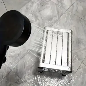 1 stainless steel square stool Bathroom waterproof bath stool Pick-up stool Non-slip stool Household square stool Thickened small stool - sturdy and non-slip, suitable for both indoor and outdoor use