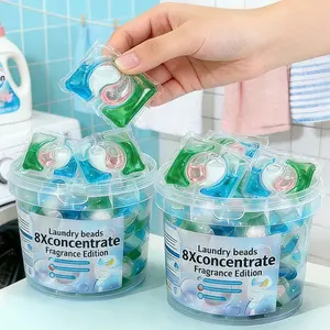 60pcs 4-in-1 Laundry Pods, Concentrated Laundry Detergent, Scented Cleaning Tablets, Fabric Cleaner