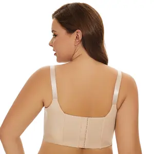 Vneck Lounging Wireless Push Up Bra for Women Breathable Fabric Fit Womenswear with Adjustable Straps and Seamless Design