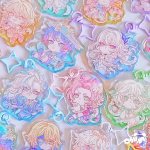 Genshin Impact Cute Charm Acrylic Keychain Teyvat