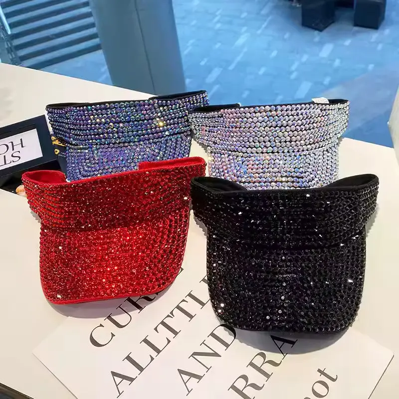 Rhinestone Visor Hat