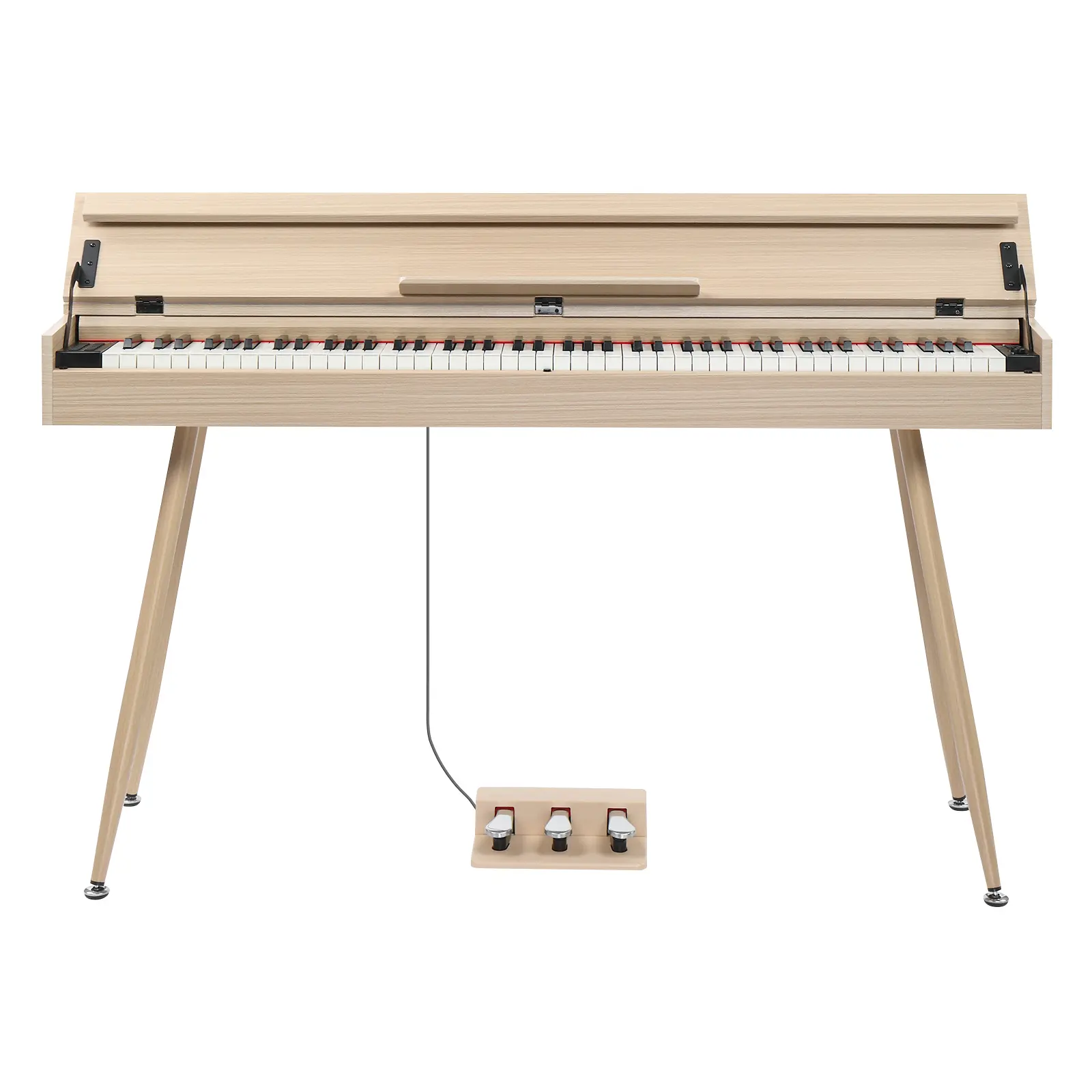 Glarry Flower Dance GDP-206 88-Key Upright Digital Piano for Musicians, 53.93x13.38x30.8 Inches with Stand, 66.66 lbs, Bluetooth Audio, MIDI, Triple Pedals, Headphone, Dream Sound Source, USB Connectivity, Ideal for Gifting