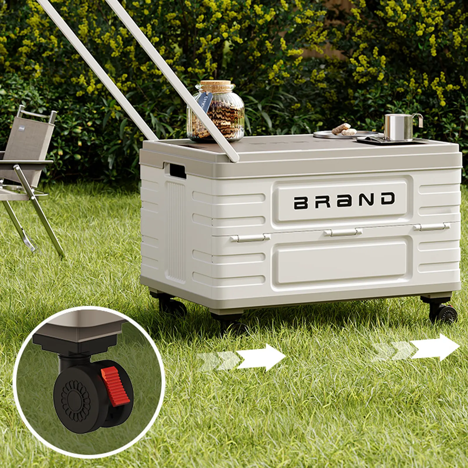 Collapsible Plastic Crate with Wheels - Big Capacity Storage - TikTok Shop