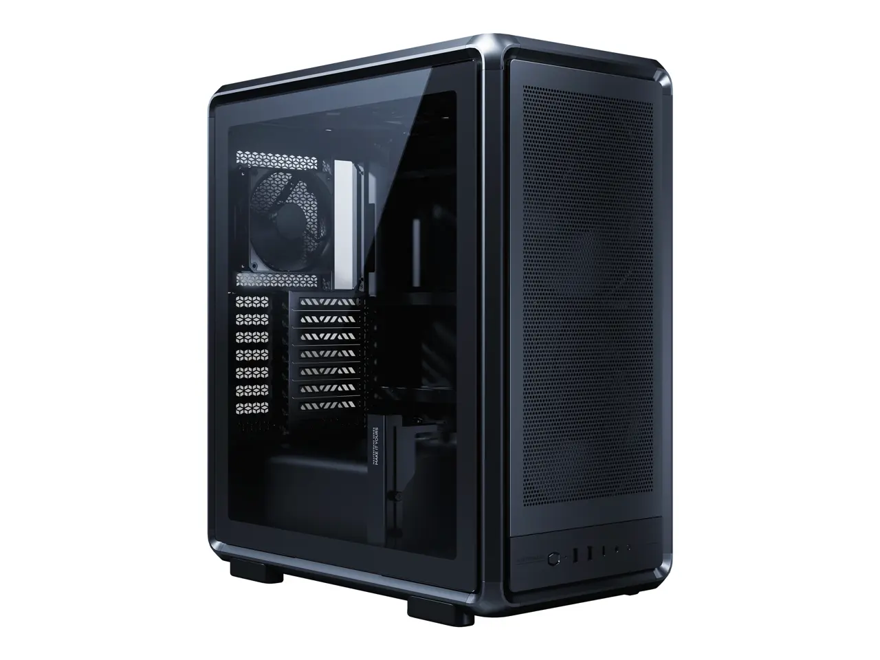 Cooler Master MasterFrame 500 Mesh Black FreeForm 2.0 Modular Platform Open-Air ATX Mid-Tower Case, Aluminum Frame, Dual 200mm Fans, 390mm GPU Max, 360mm AIO Max, Type C, Tempered Glass