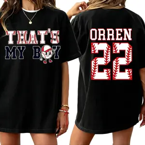 Thats My Boy number BASEBALL SHIRT, Baseball Mom shirt CASUAL COTTON T-SHIRT FOR MOMS Fabric Top Womenswear Garment Printed Underwear Lady