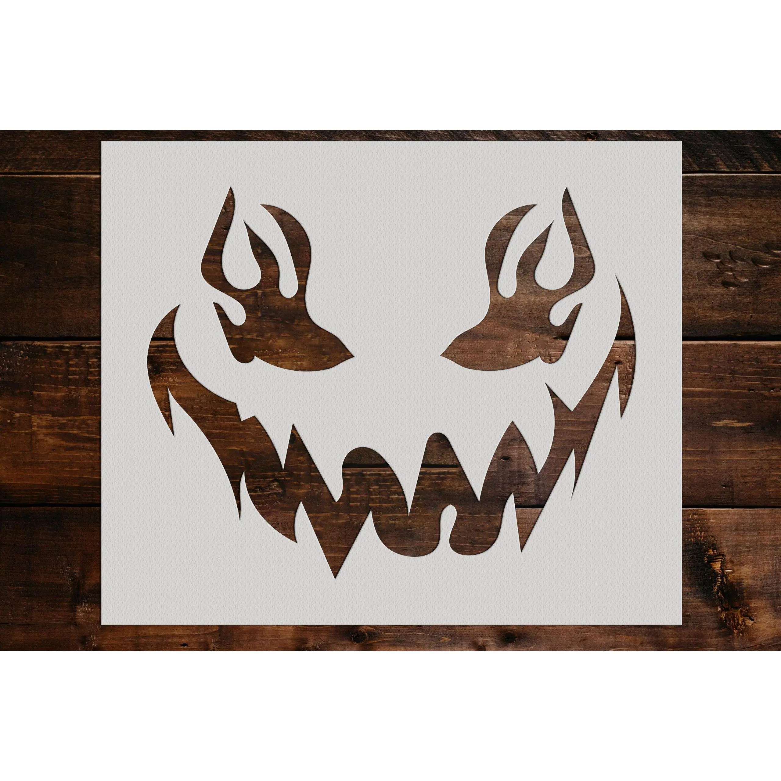 Pumpkin Face Stencil - Art and Wall Stencil