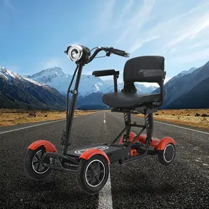 Four-Wheeled Electric Vehicle Adult Leisure Transportation Household Mini Folding Walking Travel Electric Battery Car Fast Folding And Easy To Carry