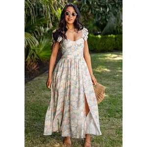 Always in Style Blue Floral Maxi Dress