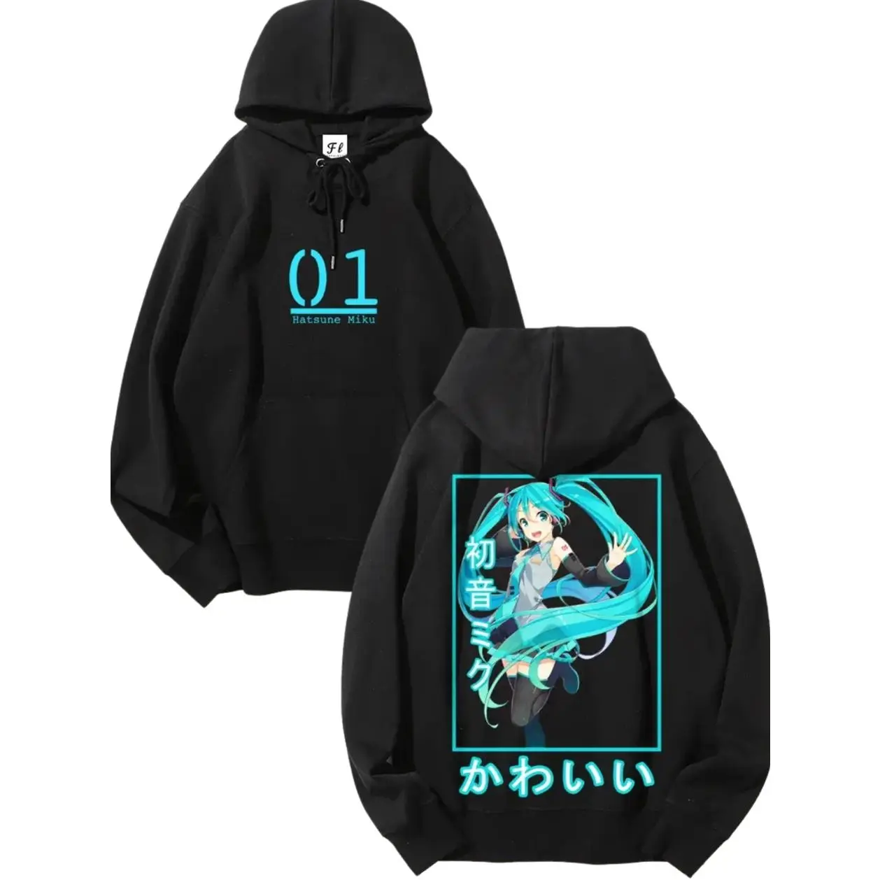 Cute Hatsune Miku Kawaii Printed Unisex Casual Hoodie