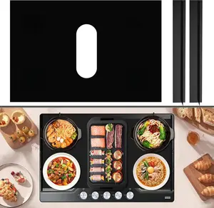 Stove Top Covers For Gas Stove Non-Stick Stove Guards for Kitchen Cooking Gas Range Protector Fit for Samsung Range Stove Mat Dishwasher Safe,Easy To Clean, 2pcs Gap Cover Included