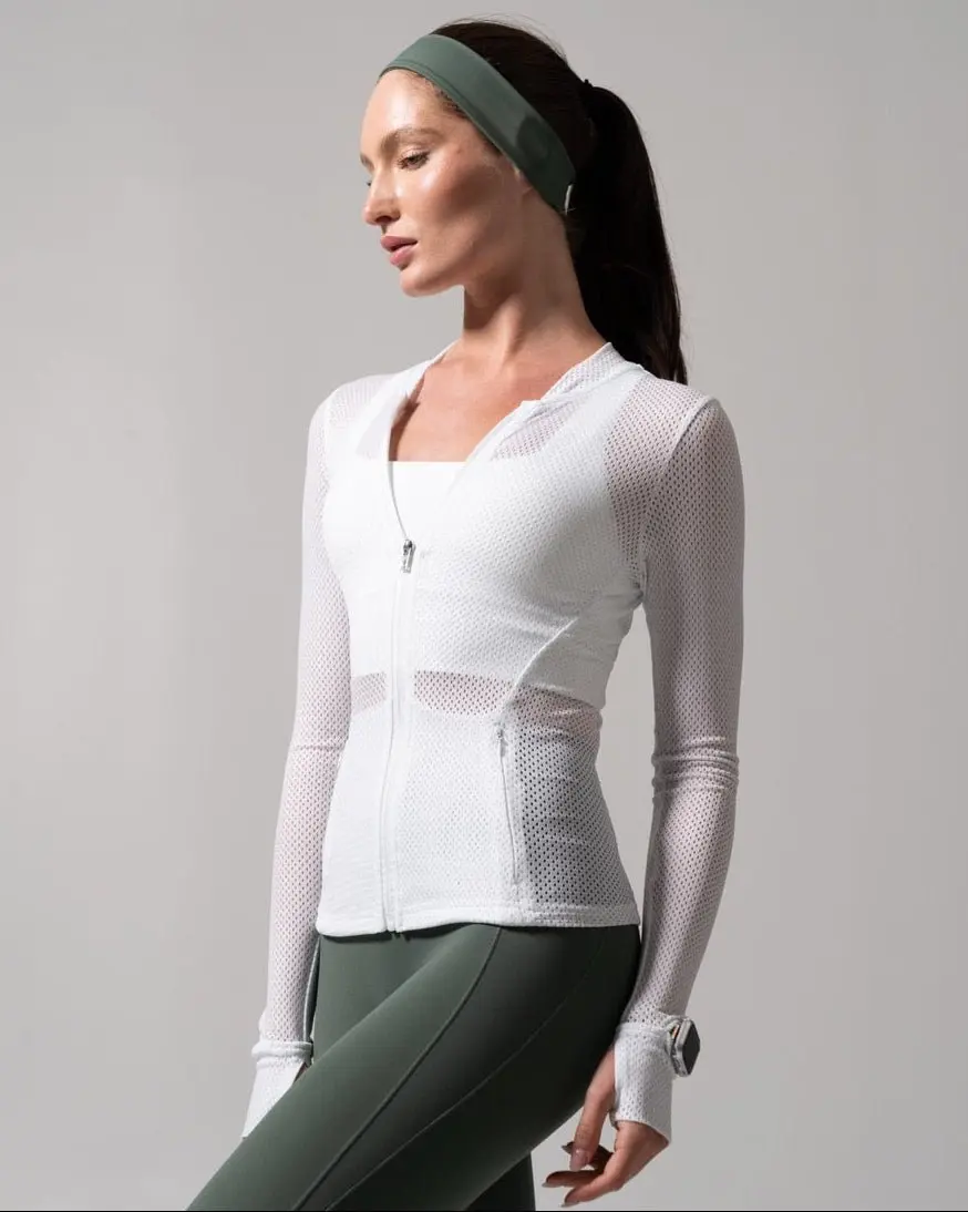 Spice Mesh Jacket - White