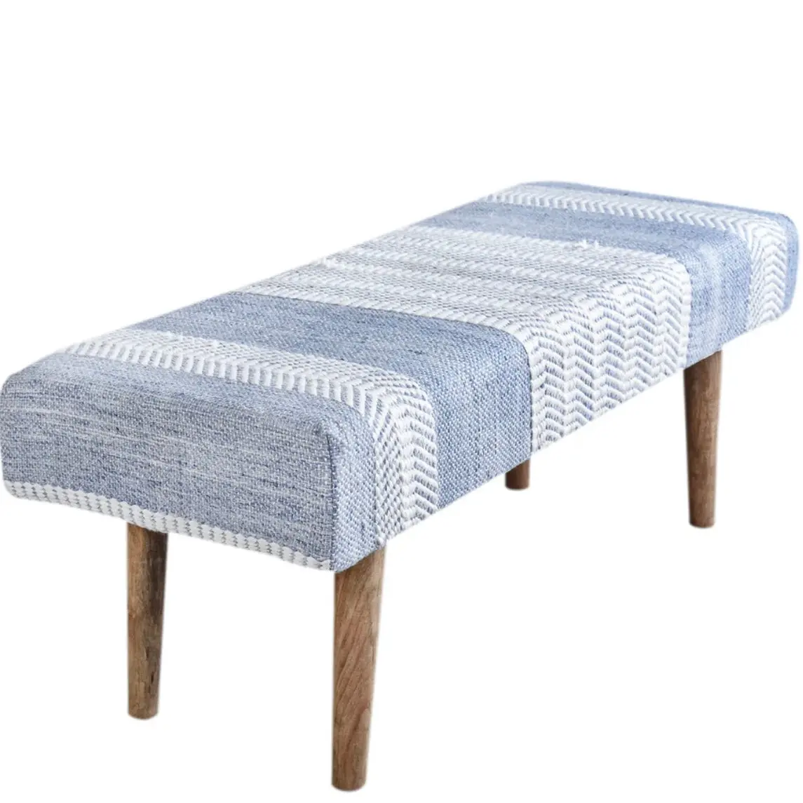 Anaya Home Seaside Stripe Handwoven Bench