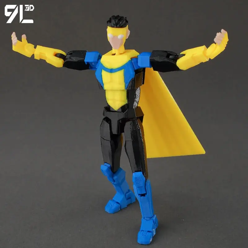 9L3D Printed Titan13 T13 Multi-Jointed Articulating Anime Action Figure, Figurines Collectibles, Model Collectible Figurine for Desktop Display