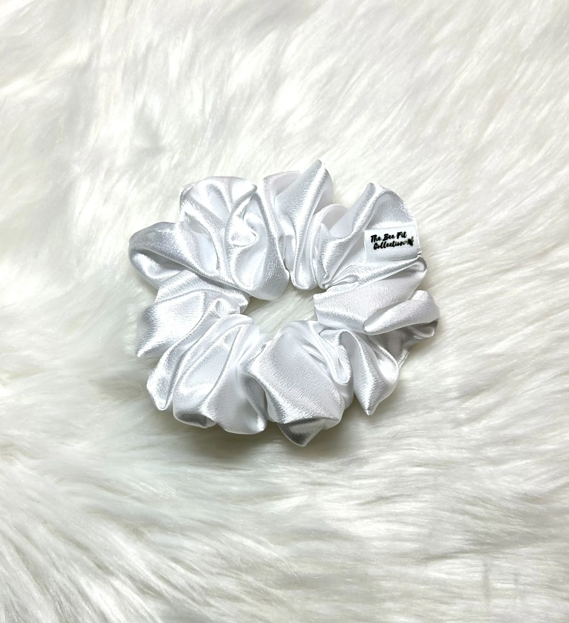 White Regular Scrunchy