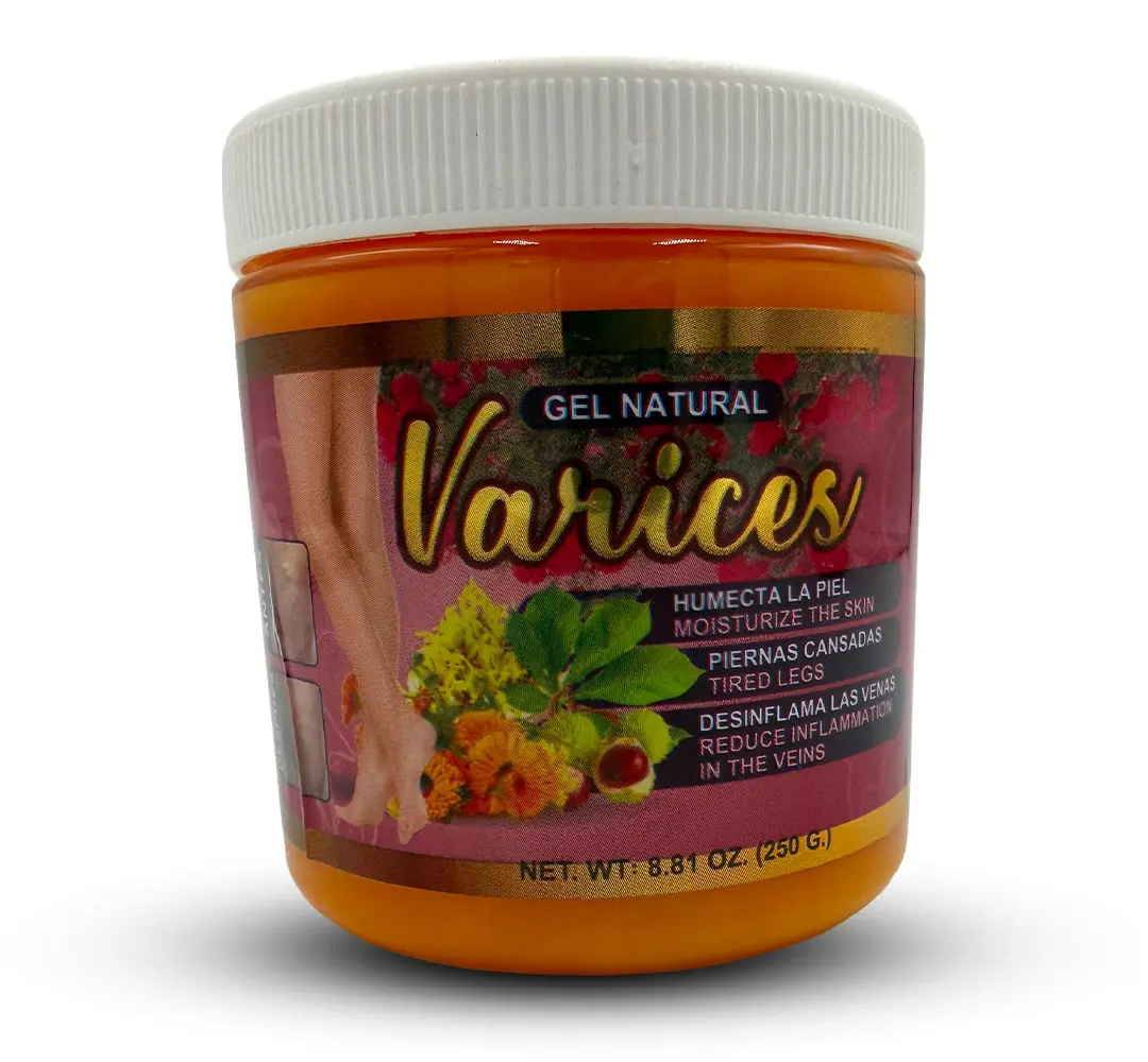 Hierbasmex Herbal Gel Desinflamatorio de Varices 250g Natural Calendula Gel for Muscle support & Hydration
