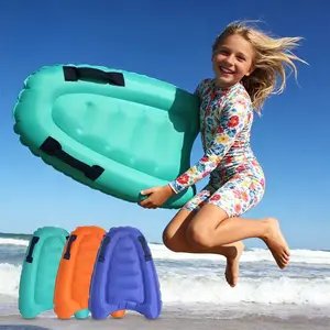 Inflatable Surf Body Board with Handle, Lightweight Floating Surfboard Aid Pad, Swimming Learning Mat, Swimming Pads, Beach Safety Surf Toy for Kids and Adults