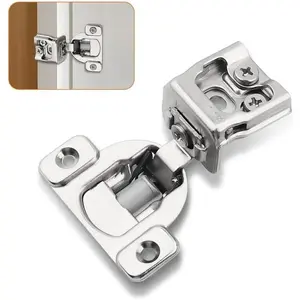 1 Pair -2 Pcs 1-1/4 Inch Overlay Cabinet Hinges, Stainless Steel Soft Close  Frame Hinges for Kitchen, Concealed Self-Closing Door Hinges