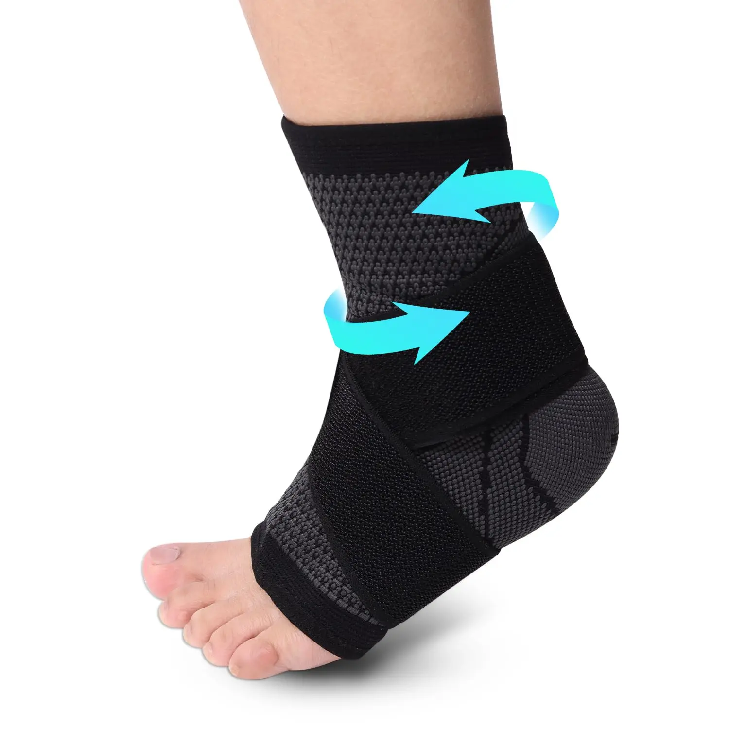 XXL Ankle Support Brace for Adults - Breathable Compression Sleeve with Adjustable Strap for Ankle Sprain, Sports Recovery & Healthcare (33.1-41cm), Breathable Fabric, Adjustable Protective Gear, Adjustable Support Protective Gear, Recovery Aid Protective