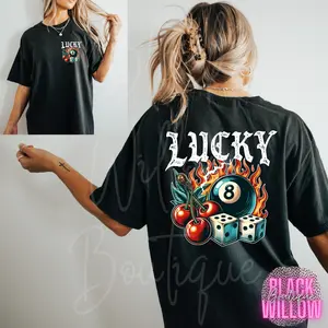 Lucky Eight Ball Tee Or Sweatshirt tshirts for