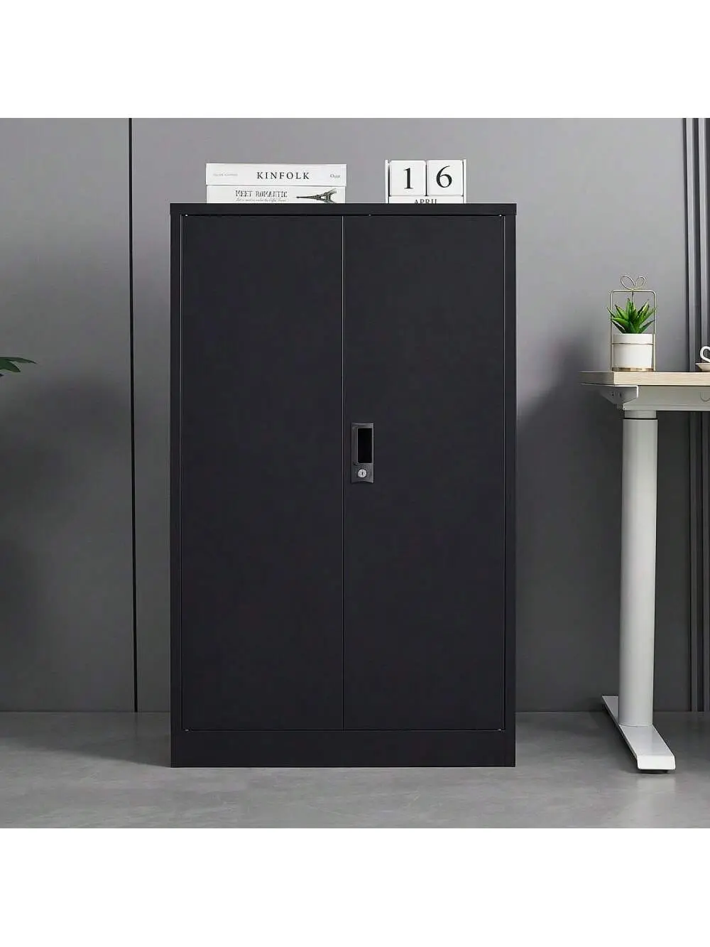 Metal Storage Cabinet With Doors And Adjustable Shelf Lockable Filing Storage Cabinet Steel Locking Tool Cabinets For Home Office Garage Shop School