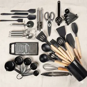 34PC Complete Cooking Tool Set Non-Stick Utensils Storage Perfect for Home Kitchen Baking Heat Resistant Dishwasher Safe Versatile Kitchenware