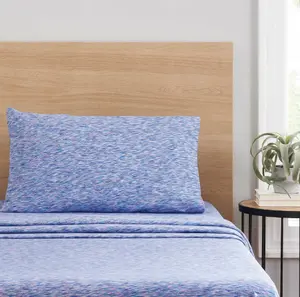 Extra Soft Adult Jersey Bed Sheet Set, Twin-XL, Purple Crackle, 3 Pieces