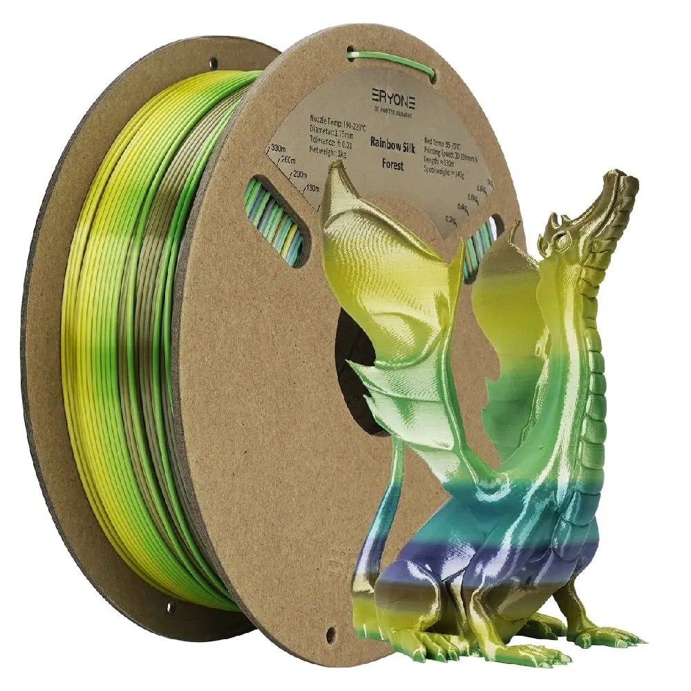ERYONE Rainbow Silk PLA Filament – Multiple Color Variations 1KG – 1.75mm