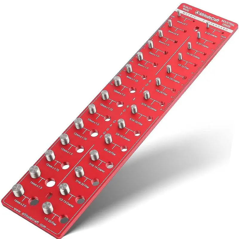 Two-In-One Thread Measurement Tool, Includes Pitch Gauge, Thread Detector, Dual Unit Measuring Ruler, Industrial Production, Daily Repair