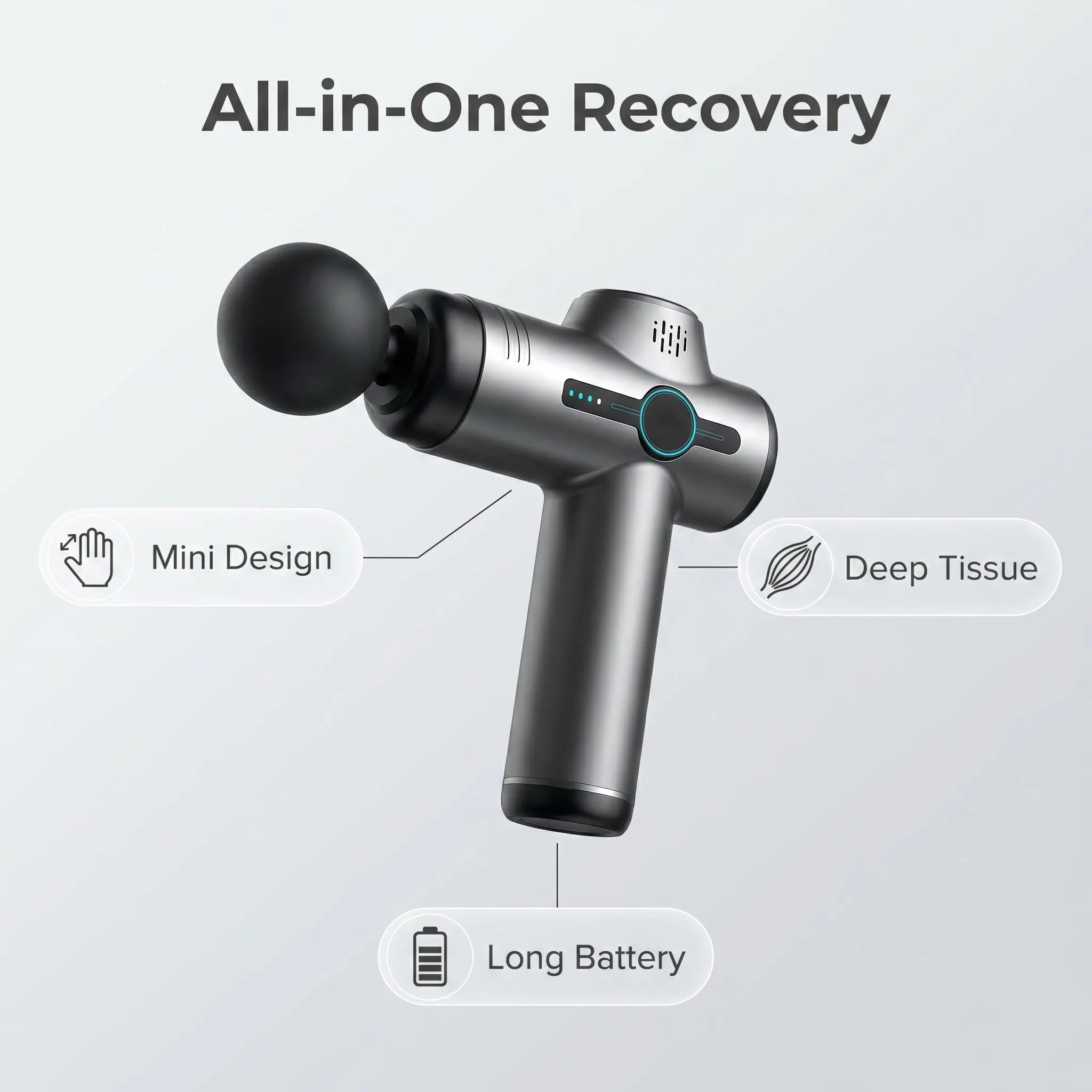 Mini fascia gun muscle massager, professional-grade rechargeable electric mini smart neck fascia gun Body Care