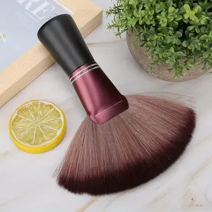 Upgraded Broken Hair Brush, ABS Fan Shape Soft Hairdressing Neck Duster with Unique Handle Design, Washable and Quick Dry for Professional Hair Salon and Barber Shop Use