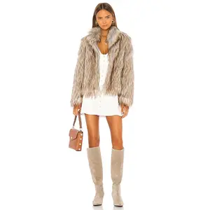 Unreal Fur Faux Fur Jacket in Natural
