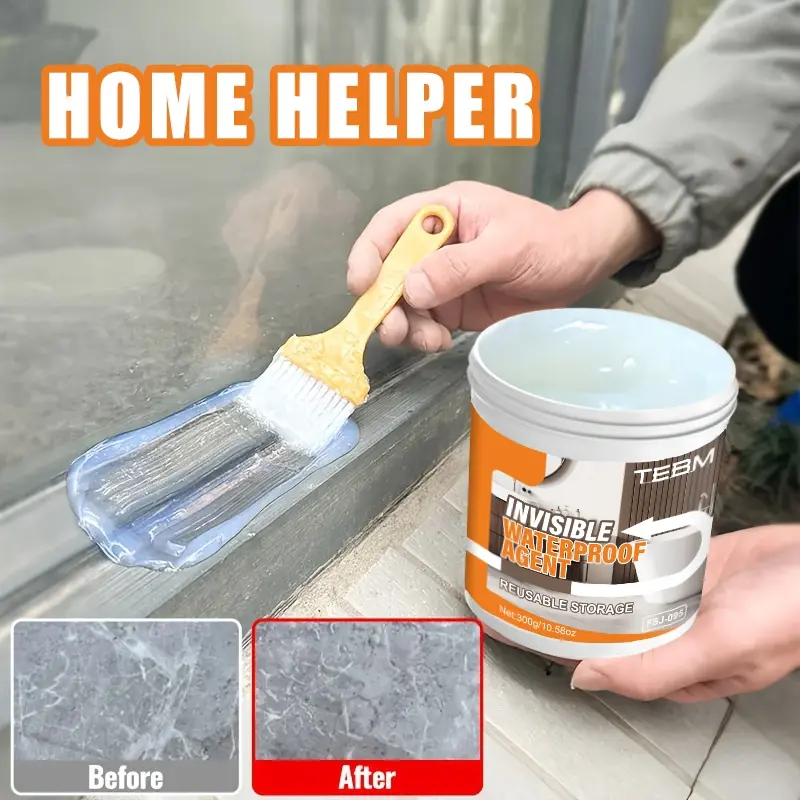 Transparent Waterproof Sealing Glue, Multi-Functional RV Roof Coating, Fast-Drying Flexible Breathable Sealant, for RV Roofs Windows Walls Tiles, Adhesive