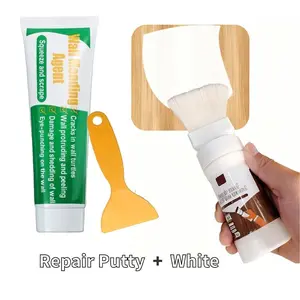 GJANSH All-in-One Paint White, Touch-Up Paint for Furniture, Cabinets, Wood, Metal No Sanding, Fast Drying, Water Based Multi SurfaceWall Repair Putty - Fast-Drying.  Spacking Paste for Drywall-Fixe Nail Holes,Cracks & Scratches in Minutes,fathersdaygift