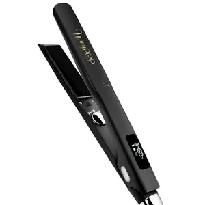 WavyPOP 2 in 1 Titanium Flat Iron Hair Straightener & Curler Professional Straightening Hair Iron Fast Heat Auto Shut Off Dual Voltage with Travel Bag