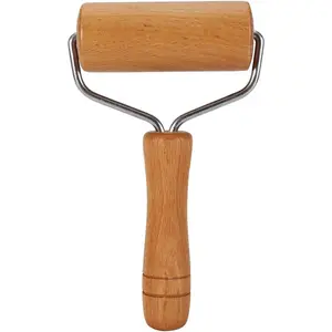 Small Rolling Pin, Pizza Dough Roller, Non Stick Wood Pastry Roller, Kitchen Wooden Rolling Pins for Baking Cooking Cookie Bread Tortilla Dumpling Fondant Clay (Style 2)
