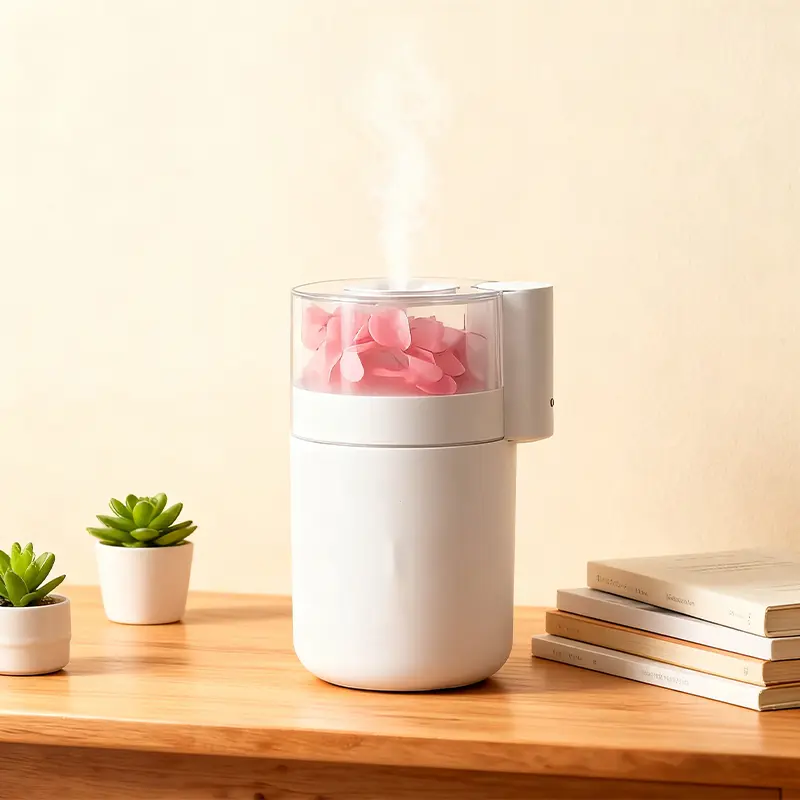 BW-2 Cool Mist Bedside Double Spray Humidifier, 4H/8H Timer, Ultra Quiet Operation, Nano Mist, Dreamy Purple & Ceramic White Options for Bedroom Dry Air Relief, Cool Mist Humidifier