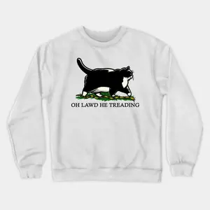 Tuxedo Cat Crewneck Sweatshirt - Stylish Fashion For Cat Lovers! Trendy Feline Print For Style Statement.
