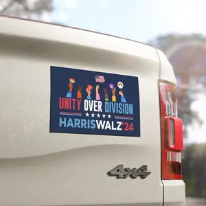 Kamala Car Magnet Harris Walz Unity Over Division Car Magnet, Harris For President 2024 Vehicle Magnet, 2024 Election Bumper Sticker Magnet