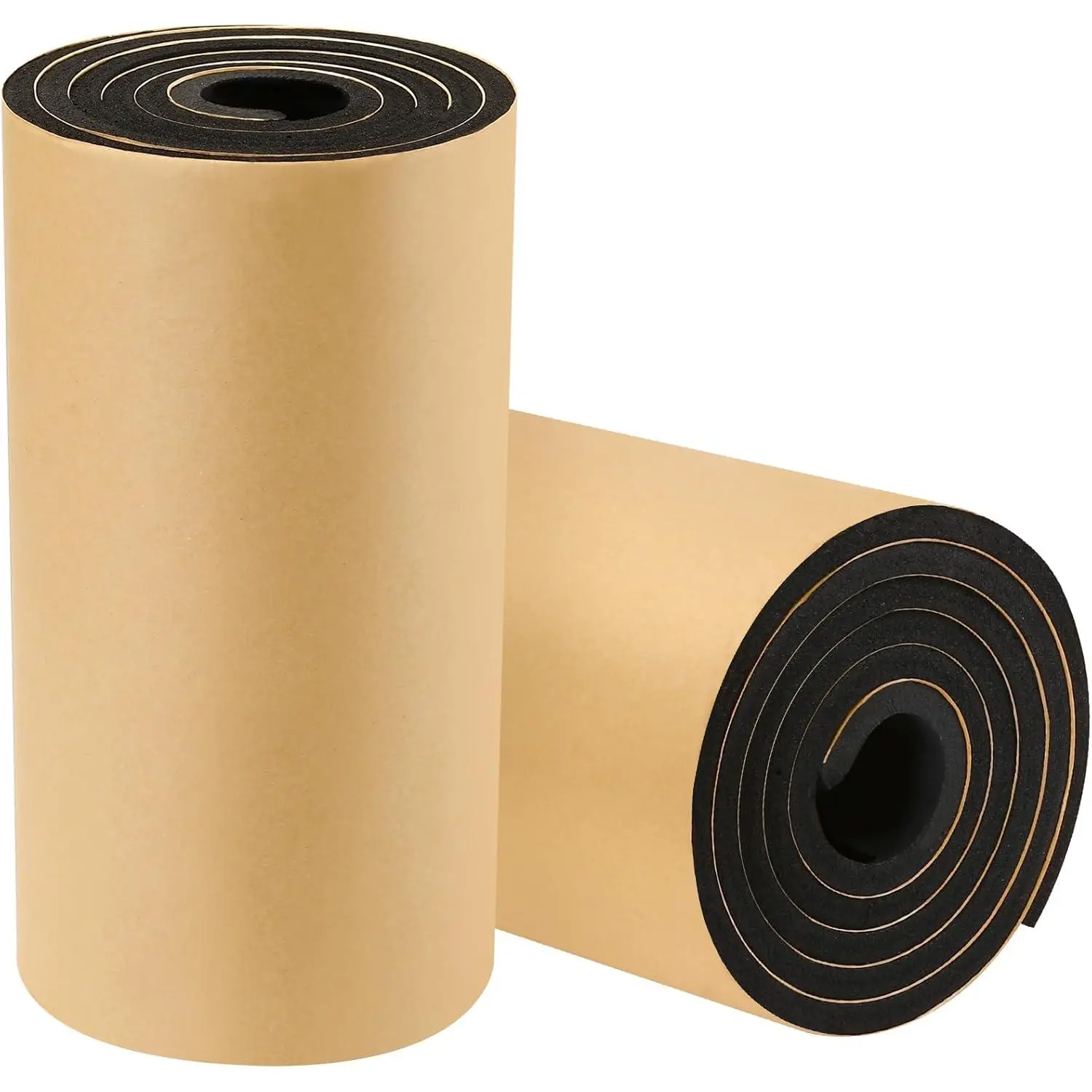 2 Pack High Density Self-Adhesive Soundproof Closed Cell Foam - 0.4"x12"x71" (10mm Thick, 11.6 sqft), Fire & Water Resistant Acoustic Padding for Indoor Apartments & Condos, Rolls