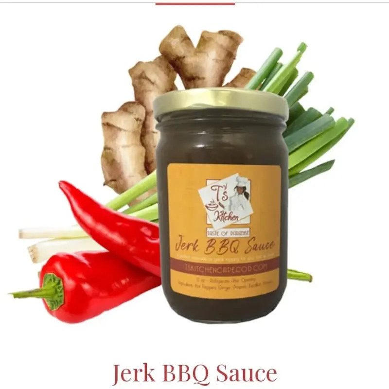T's Kitchen Jerk BBQ Sauce Flavor - Bold Caribbean Flavor with Smoky Twist - Perfect for Grilled Meats & Veggies