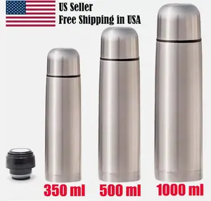 Double Wall Vacuum Flasks Mugs Bottle Insulated Stainless Steel Coffee Water