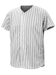 Blank Plain Hip Hop Hipster Baseball Jersey Button Down Shirts Sports Uniforms Men Women Jersey