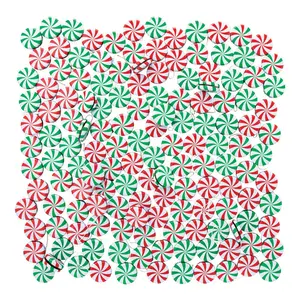 2" Bulk 144 Pc. Peppermint Candy Pattern Red & Green Metal YoYos