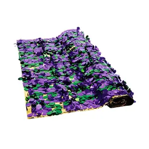 Mardi Gras Metallic Floral Sheeting Backdrop