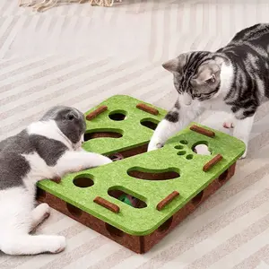 Cat Teaser Toy, 1 Count Cat Carousel Game Maze Box, Pet Puzzle Hollowing Toy, Kitten Cat Carousel Game Maze Box, Cat Scratch Board, Cat Teaser Toy