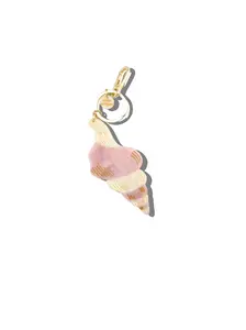 Hand-painted Conch Shell Bag Charm + Keychain | Eco-Friendly