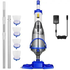 VIVOHOME Cordless Pool Vacuum Cleaner 40W Powerful Quiet Motor, 18.5 GPM Suction, Long-Run 60min Battery, Adjustable 9.12FT Pole for Above Ground & In-Ground Pools, Spas