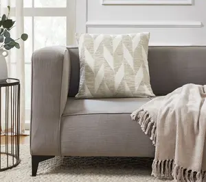 Tahari Home Amelia Diagonal Taupe Decorative Pillow, 20" x 20"