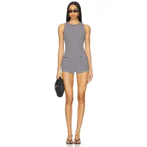 superdown Serafina Short Set in Navy Stripe